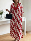 Art Print V-Neck Dress