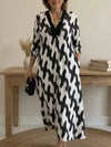 Art Print V-Neck Dress