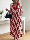 Art Print V-Neck Dress