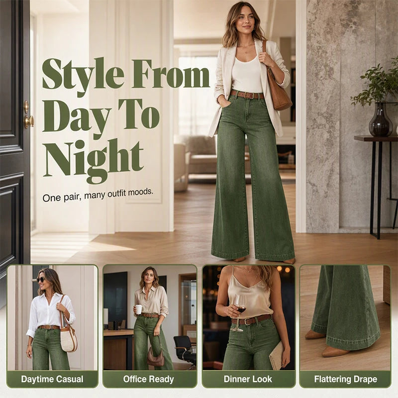 Vintage High-Waisted Wide-Leg Jeans