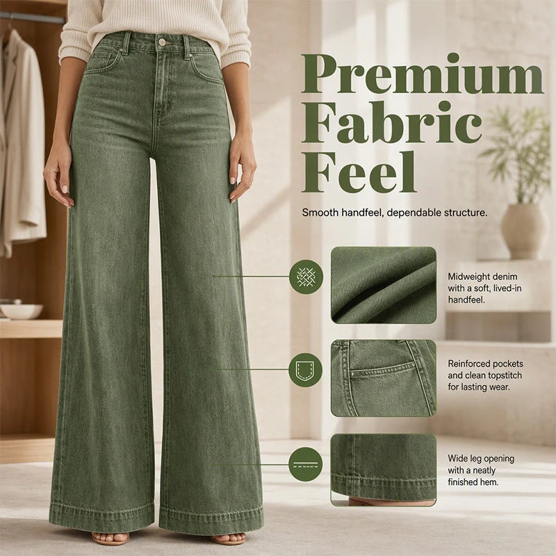 Vintage High-Waisted Wide-Leg Jeans