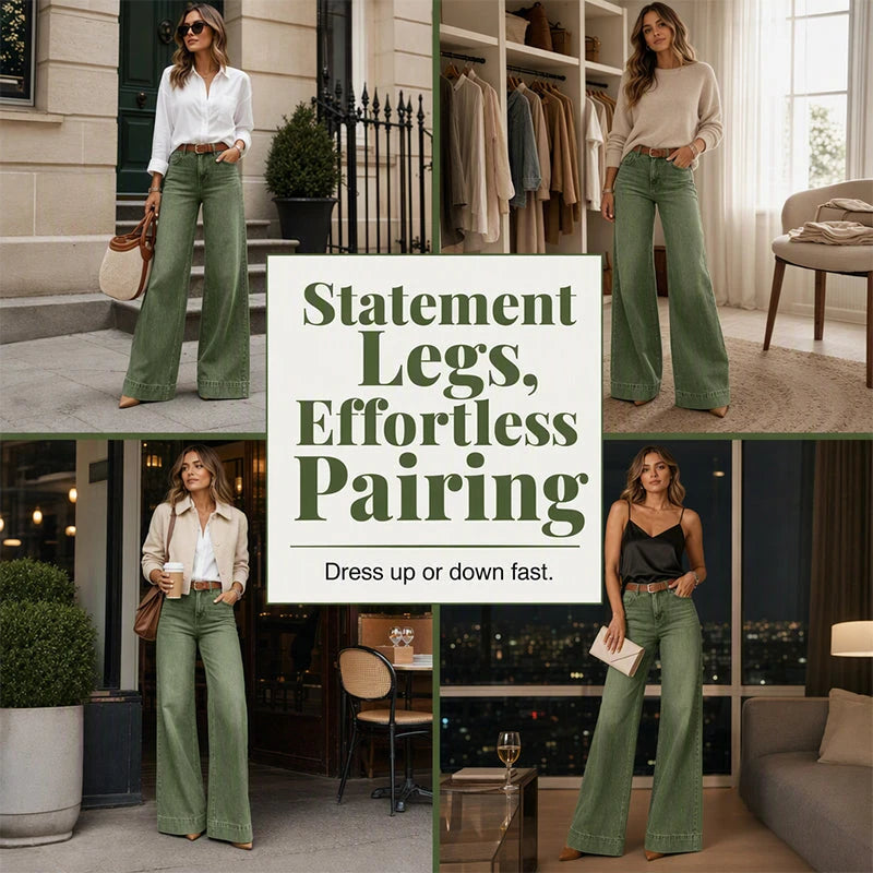 Vintage High-Waisted Wide-Leg Jeans