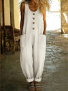 Vintage Soft Cotton Denim-Look Overalls