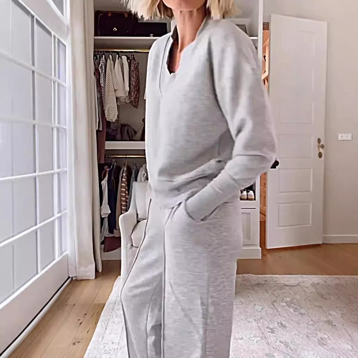 🎉49% OFF🥳 Chic V-Neck Two-Piece Outfit