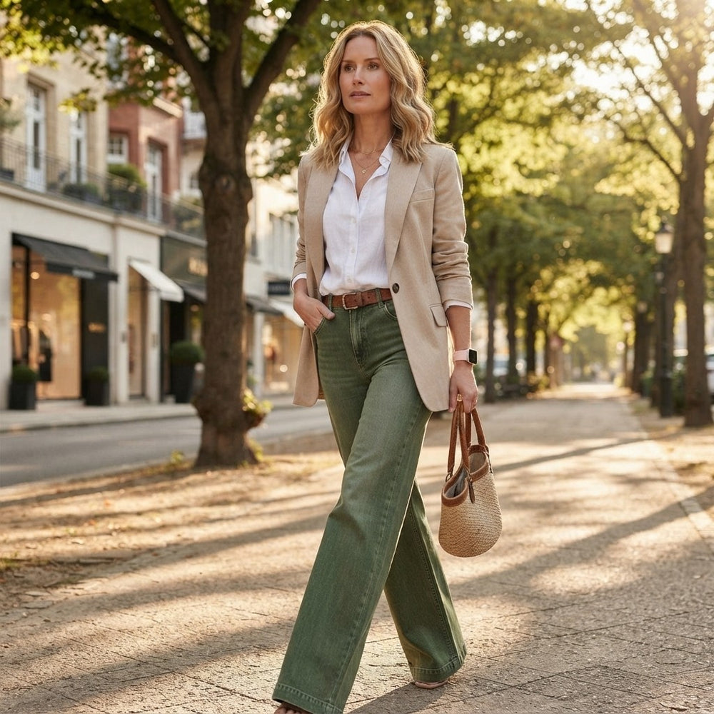 Vintage High-Waisted Wide-Leg Jeans
